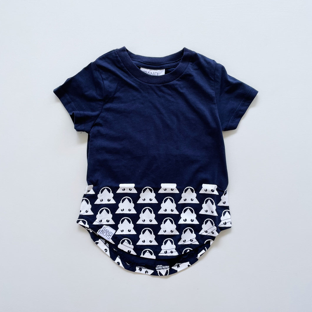 Band of Boys T-Shirt Navy White Headphones (1y)