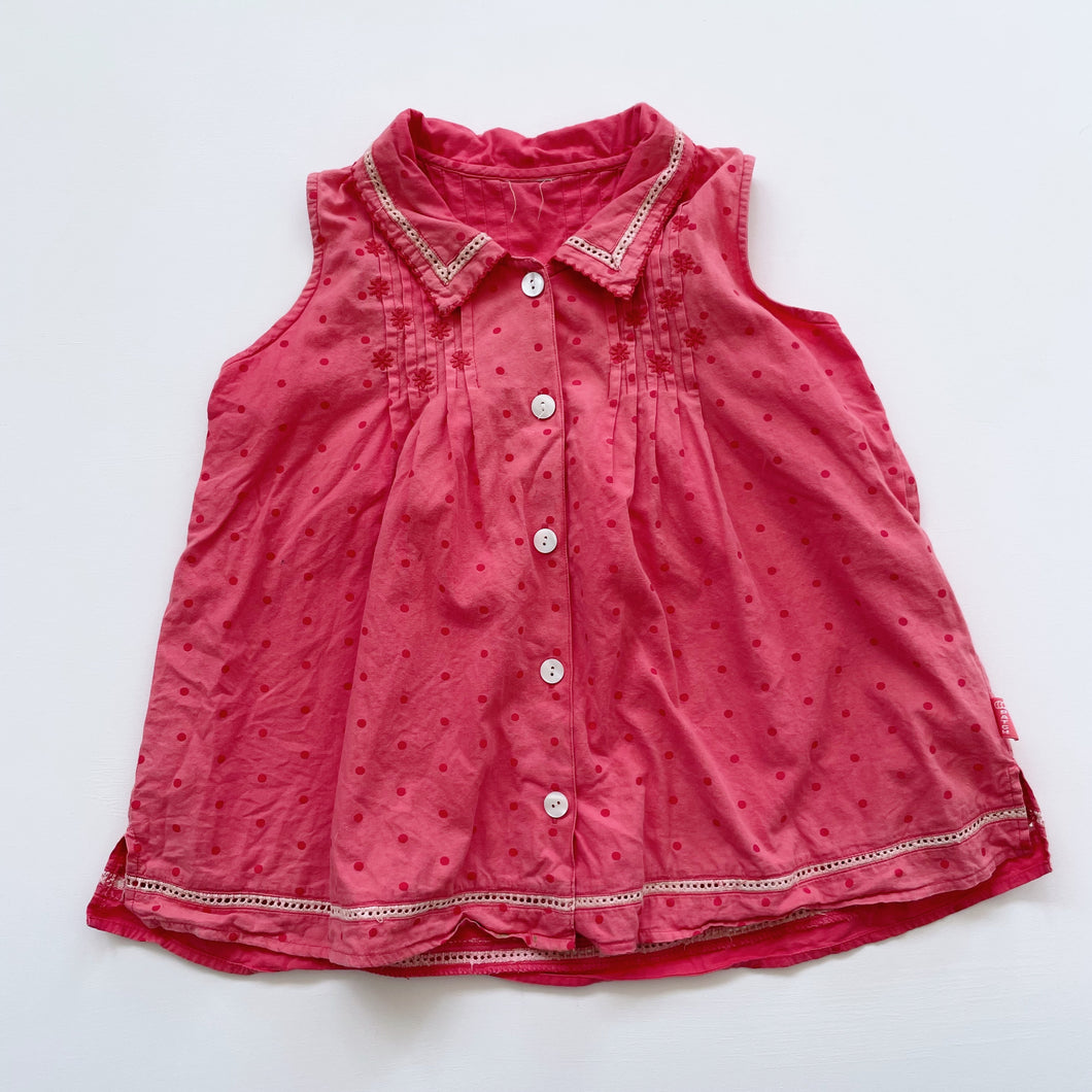 Pumpkin Patch Dotted Blouse Pink (7-8y)