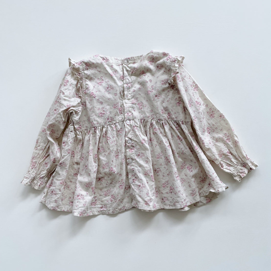 Jamie Kay Organic L/S Top Lilac Floral (3y)