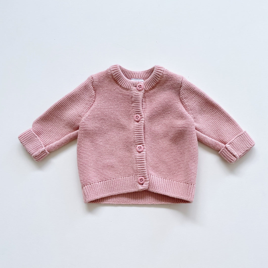 Hanna Andersson Organic Knit Cardigan Blush (3-6m)
