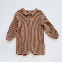 Load image into Gallery viewer, Illoura The Label Organic Cotton L/S Knit Romper Tan (3y)
