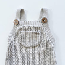 Load image into Gallery viewer, Jamie Kay Cotton Knit Overalls Aloe (6-12m)
