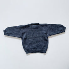Load image into Gallery viewer, Handmade Merino Knit Jumper Charcoal (3-6m)
