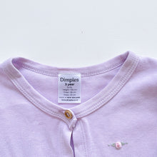 Load image into Gallery viewer, Dimples Organic Kindy Top Lilac (3y)
