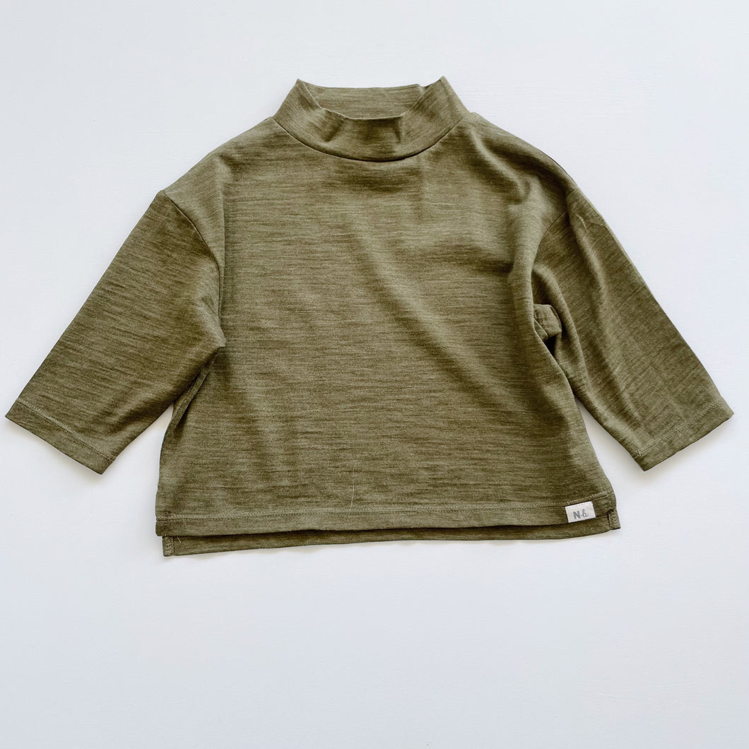 Nature Baby Merino Top Green (2y)