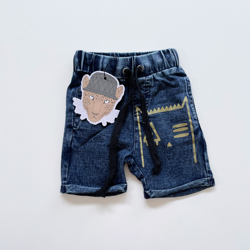 Band of Boys My Name is Fred Track Shorts Denim Blue NEW (2y)