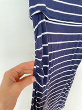 Load image into Gallery viewer, Navy/White Stripe Breastfeeding/Maternity Dress (10-12)
