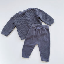 Load image into Gallery viewer, H&amp;M Organic Knit Jumper Pants Blue (6-9m)
