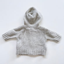 Load image into Gallery viewer, Bébé by Minihaha Lambswool Hood Cardigan Grey (0-3m)
