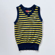 Load image into Gallery viewer, Merino Vest Yellow/ Navy Stripes (7-8y)
