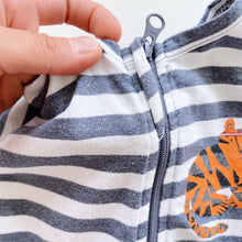 Load image into Gallery viewer, Minti Zip Romper Grey Stripes (3-6m)
