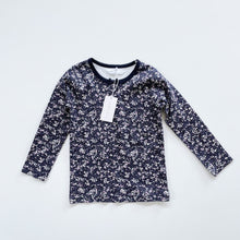 Load image into Gallery viewer, Jamie Kay Organic L/S Navy Floral Top NEW (4y)
