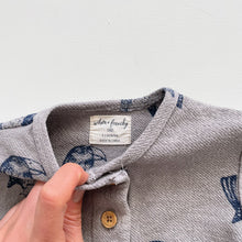 Load image into Gallery viewer, Wilson &amp; Frenchy L/S Romper Grey/Blue Birds (0-3m)
