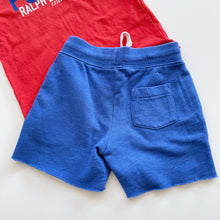 Load image into Gallery viewer, Polo Ralph Lauren Kindy T-Shirt Red + Blue Shorts (2y)
