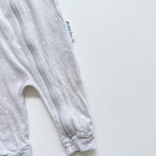Load image into Gallery viewer, Woolbabe Organic Cotton/Merino All-In-One Grey Stars L/S (0-3m)
