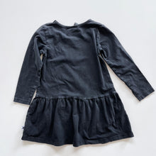 Load image into Gallery viewer, Minti Black L/S Dress Pink Lion (6y)
