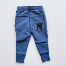 Load image into Gallery viewer, Minti Twotone Furry Patch Trackies Blue/Grey Marle NEW (1y)
