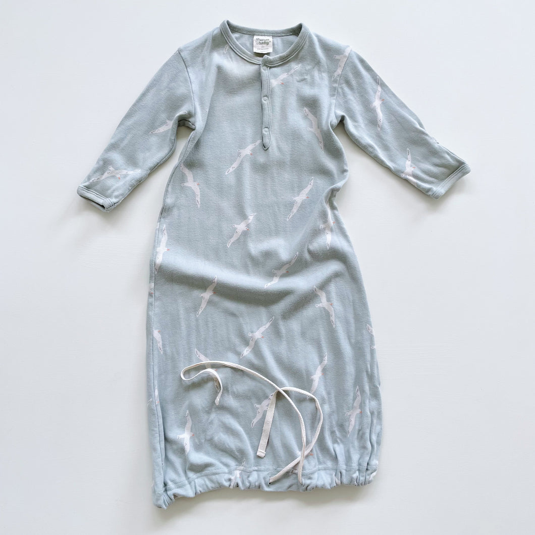 Nature Baby Organic Sleeping Gown Seagulls Blue (3-6m)
