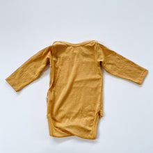 Load image into Gallery viewer, Mokopuna Merino L/S Bodysuit Mustard (3-6m)
