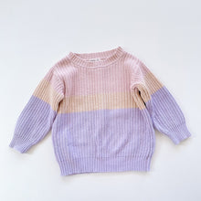 Load image into Gallery viewer, Miann &amp; Co Kids Chunky Knit Sweater Pink/Purple/Beige (6y)
