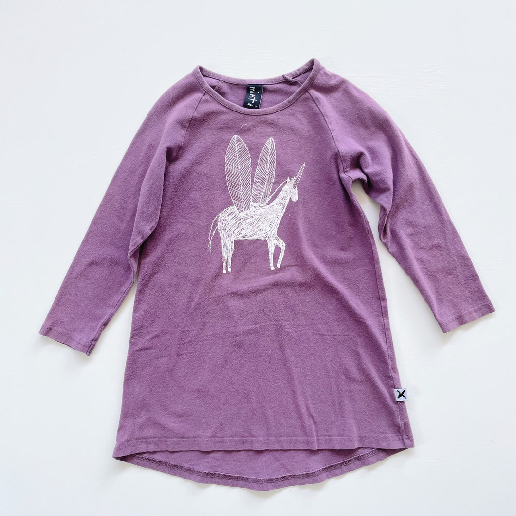 Minti Kindy Dress Purple Unicorn (4y)