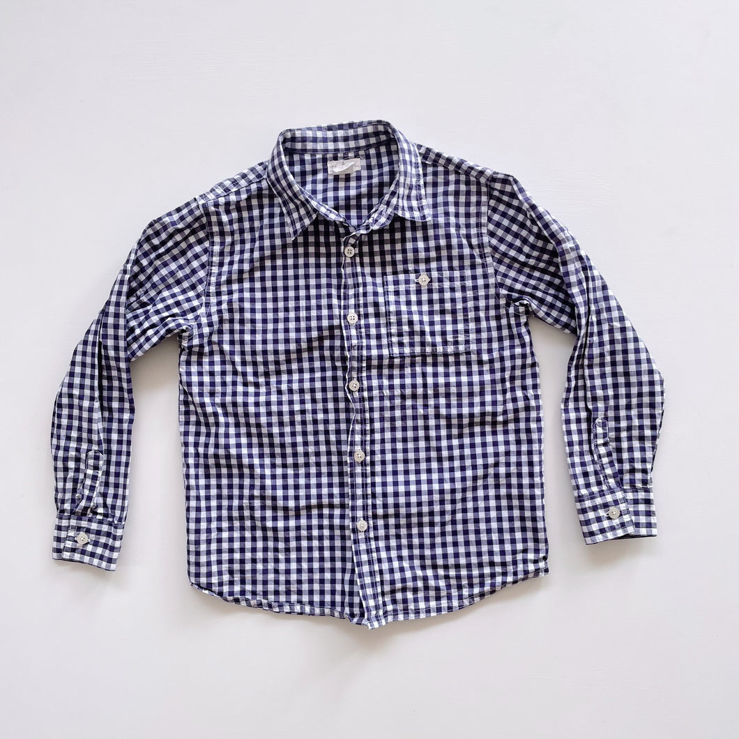 Navy Gingham Shirt (8y)