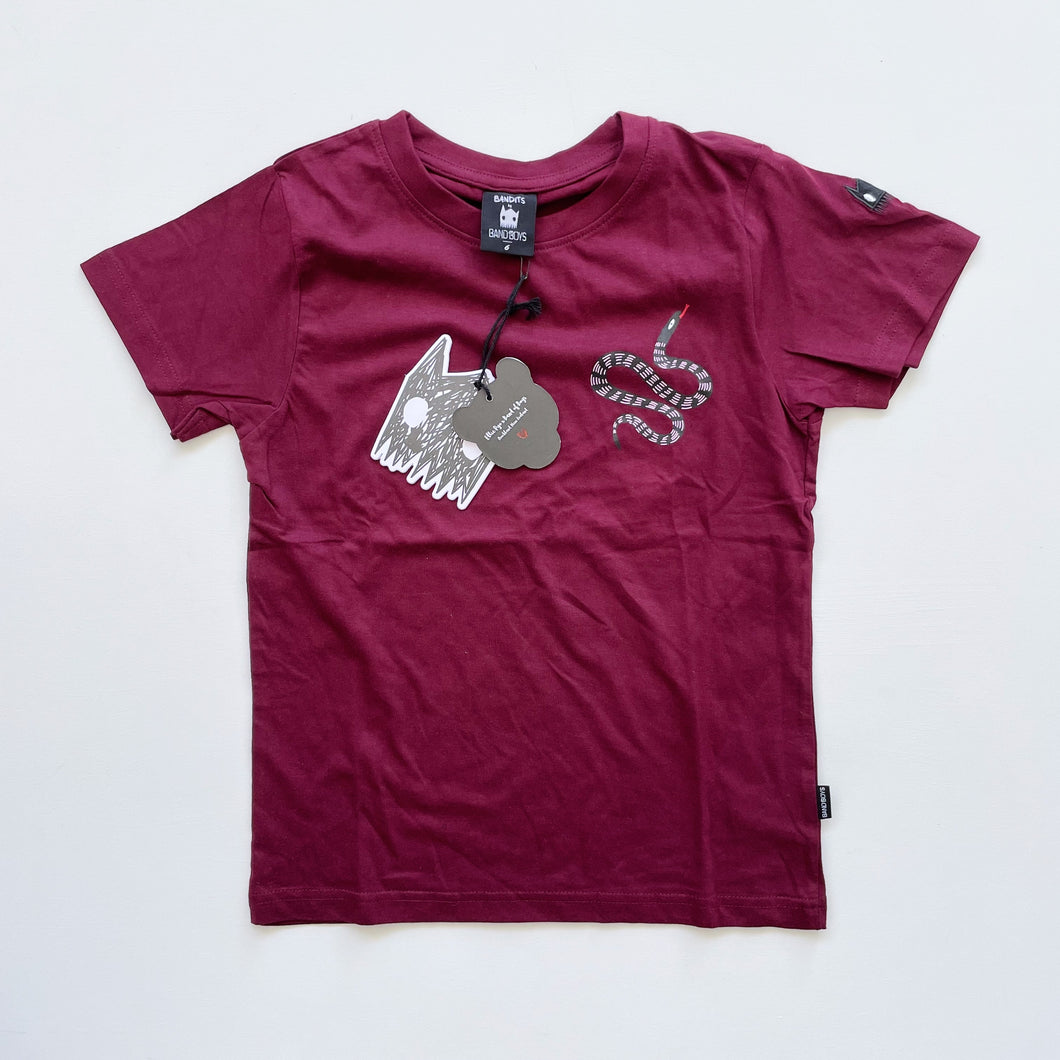 Band of Boys Maroon Snake Tee NEW (6y)