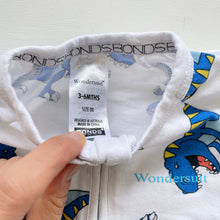 Load image into Gallery viewer, Bonds Summer Romper Blue Dinosaurs (3-6m)
