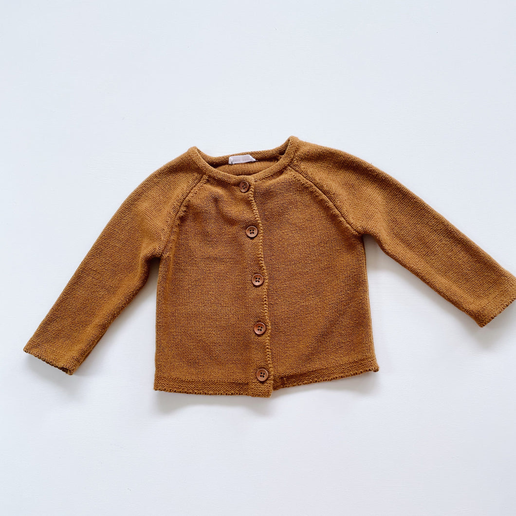 Jamie Kay Simple Knit Cardigan Mustard Brown (6-12m)