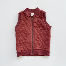 Load image into Gallery viewer, Nature Baby Organic Quilt Vest Maroon (4y)
