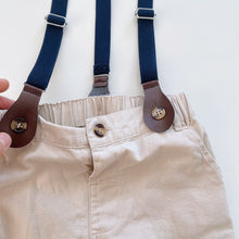 Load image into Gallery viewer, Dressy Suspender Pants Beige (2y)
