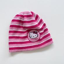 Load image into Gallery viewer, Hello Kitty Pink Stripe Beanie (2-4y)
