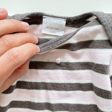 Load image into Gallery viewer, Dimples Merino/Cotton LS Bodysuit Pink Stripes (0-3m)
