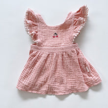 Load image into Gallery viewer, Rabbit + Bear Organic Cotton Dress Pink (0-3m)
