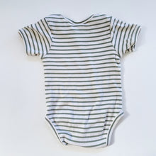 Load image into Gallery viewer, Nature Baby Organic Bodysuit Green/White Stripes (3-6m)

