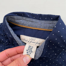 Load image into Gallery viewer, H&amp;M Shirt Navy Dotted (5-6y)
