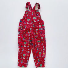 Load image into Gallery viewer, Rare Vintage Jacadi Paris Red Patterned Overalls (3y)
