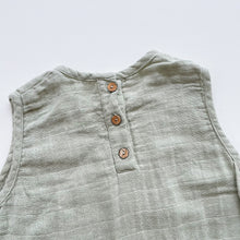 Load image into Gallery viewer, Jamie Kay Organic Muslin Overalls Sage Green (3y)
