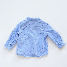 Load image into Gallery viewer, Zara Shirt Blue Paper Planes (3-6m)

