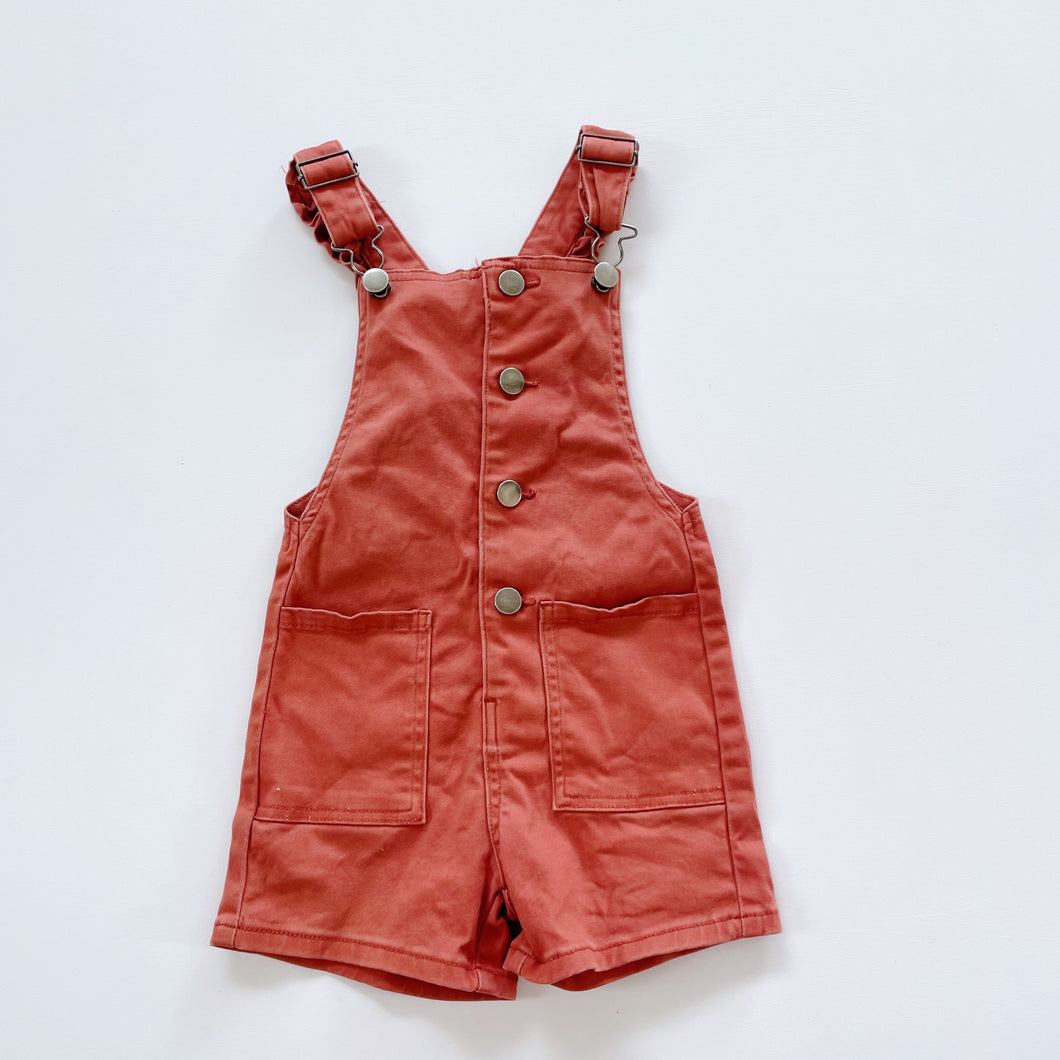 Frilly Shortalls Rust (3-4y)