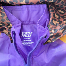 Load image into Gallery viewer, Little Fella Windbreaker Jacker Leopard/Colour-block NEW (6-7y)
