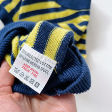 Load image into Gallery viewer, Merino Vest Yellow/ Navy Stripes (7-8y)
