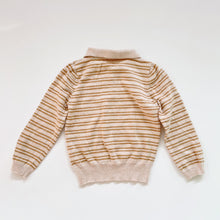 Load image into Gallery viewer, Jamie Kay Stripe Collared Jumper Latte Marle / Oatmeal (4y)
