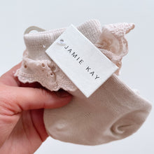 Load image into Gallery viewer, Jamie Kay Frill Socks Dusty Pink NEW (1-2y)
