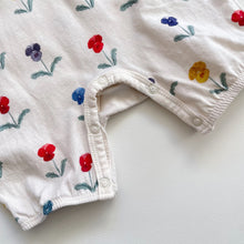 Load image into Gallery viewer, Nature Baby Romper Colourful Pansy Print (3-6m)
