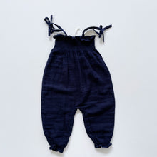 Load image into Gallery viewer, Jamie Kay Organic Muslin Overalls Navy NWOT (2y)
