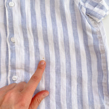 Load image into Gallery viewer, Mac &amp; Ellie Linen S/S Shirt Blue Stripes (7-8y)
