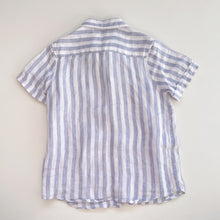 Load image into Gallery viewer, Mac &amp; Ellie Linen S/S Shirt Blue Stripes (7-8y)
