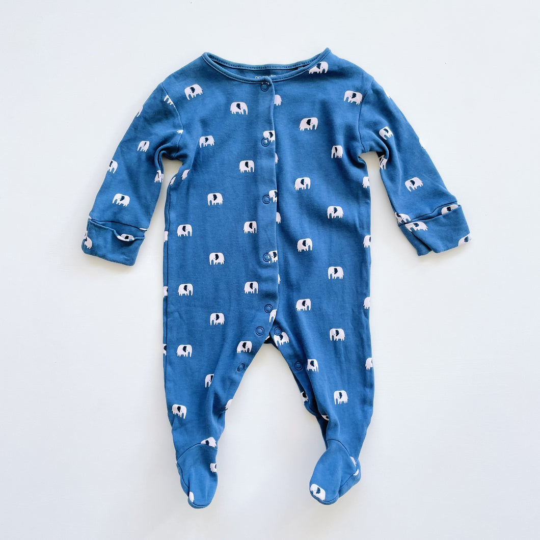 Next Onesie Blue Elephants (0-3m)