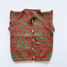 Load image into Gallery viewer, Red/Green Speckled Handmade Vest (5-6y)
